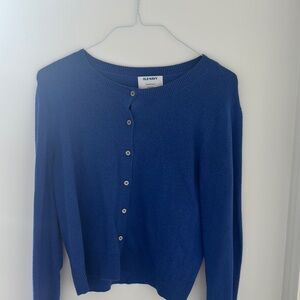 Old Navy Blue Cardigan Sweater with Slim Fit